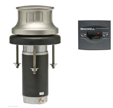 Maxwell Anchormax Pot Hauler Crayfish Crab Pot Winch 12 volt & foot switch + Circuit Breaker