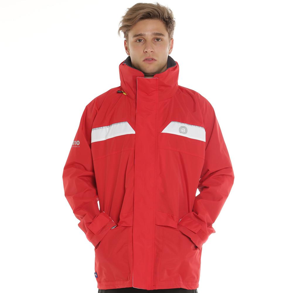 Wet Weather Jacket 100 Waterproof Red Medium