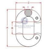 Chain Joining Link for Anchor Chain Joining Chain Links Stainless Steel 8mm
