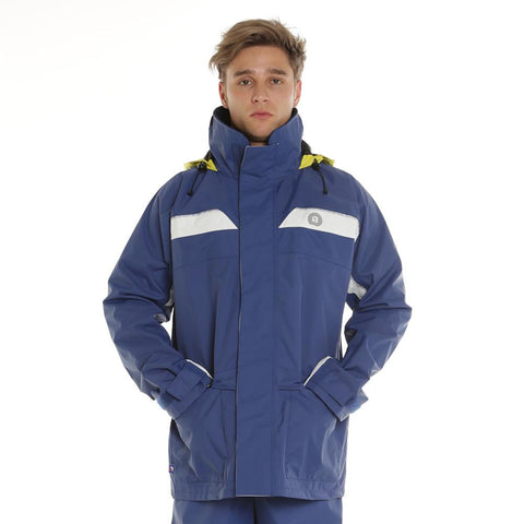 Burke Super Dry Rain Jacket Sailing Wet Weather Blue SMALL