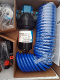 Boat Washdown Pump Kit Jabsco 4.0 Pump Strainer Hose Gun & Fittings 60PSI Jet