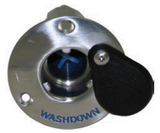 Stainless Deck Washdown Connector 316 Fitting & Straight Plastic Easy Connect