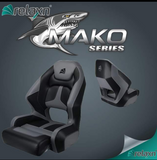 Relaxn Mako Series Premium Bucket Boat Seat Black Carbon Grey With Thigh Support