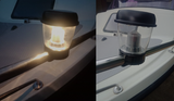 Marine Light Solar Powered Clamp On Rail Mount On/Off Switch Easy Install